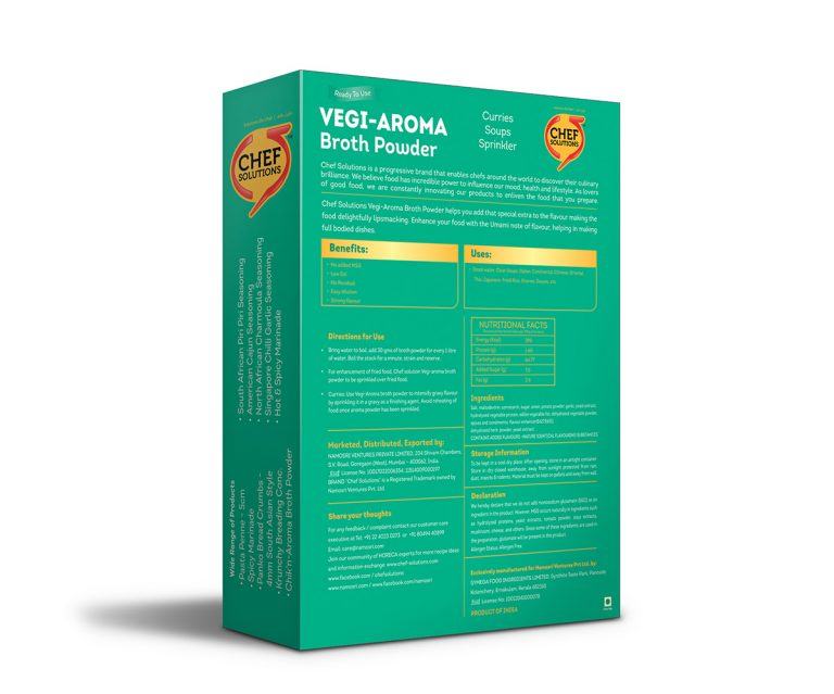 Buy VegiAroma Broth Powder, 500gm at ₹275 Chef Solutions
