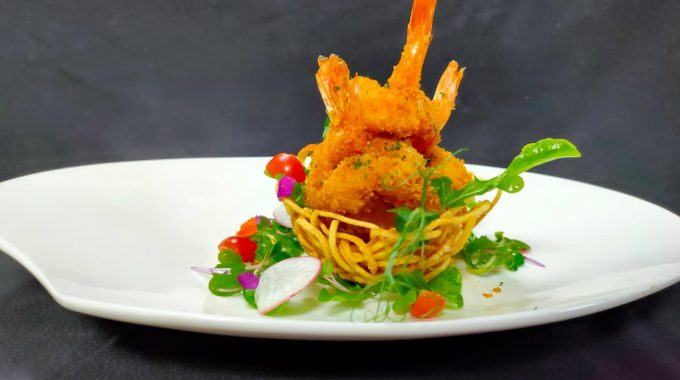 Crispy Fried Prawn Cutlet with Sweet Chilli Mayonnaise